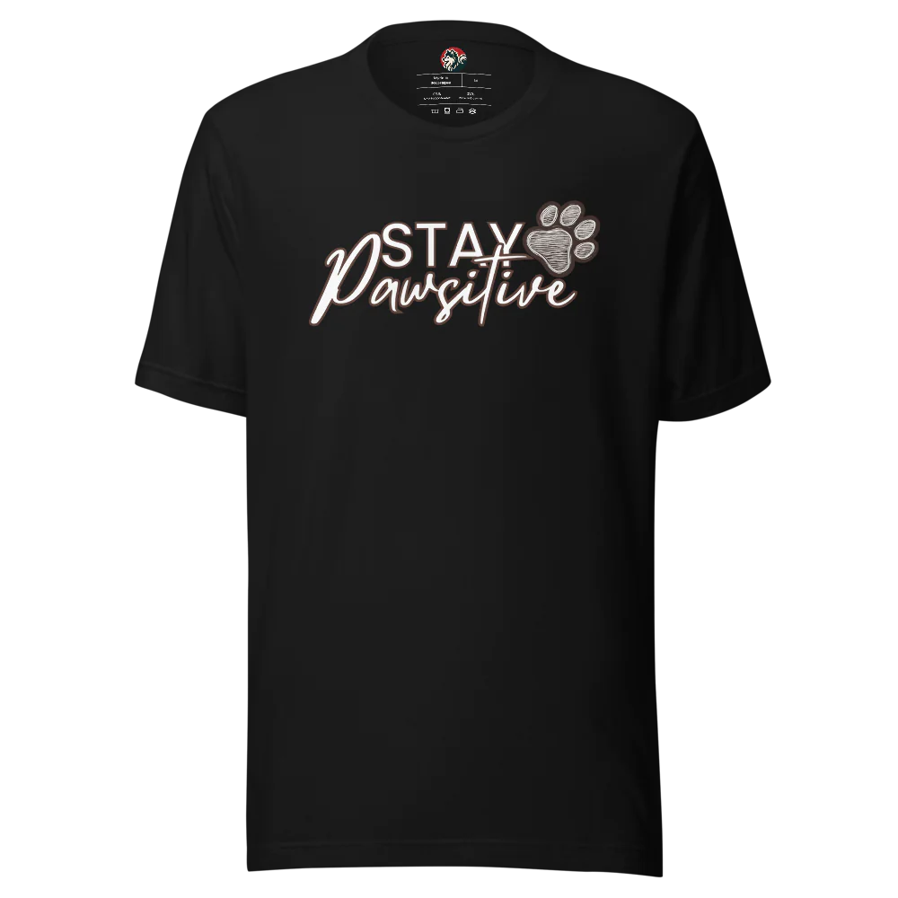 Eco-Friendly Stay Pawsitive T-Shirt | Unisex Soft & Sustainable Tee