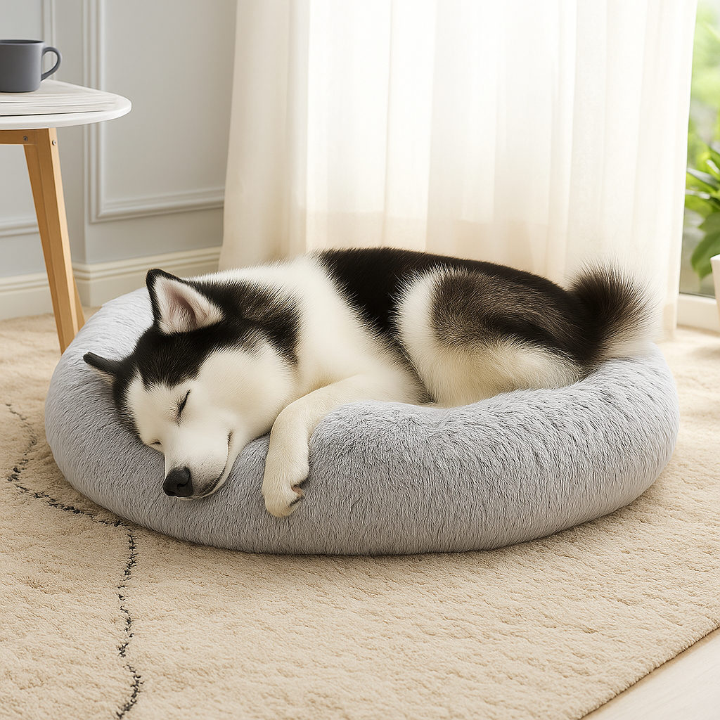Calming Donut Dog Bed | Anti-Anxiety Cuddler for Deep Sleep