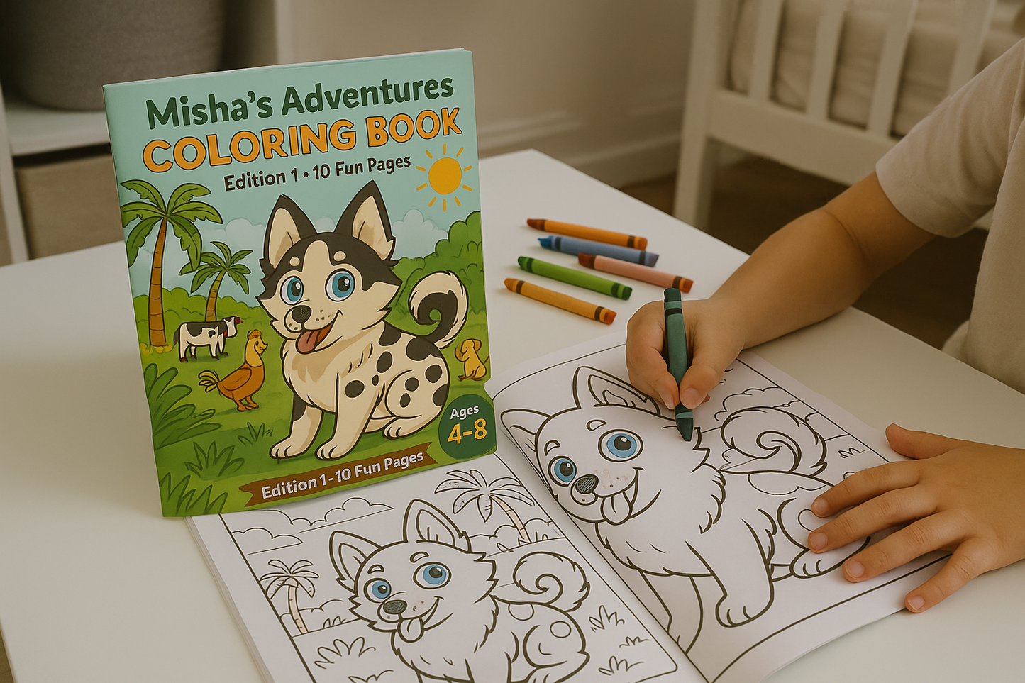 Misha's Adventures Coloring Book | Fun Pages for Ages 4-8